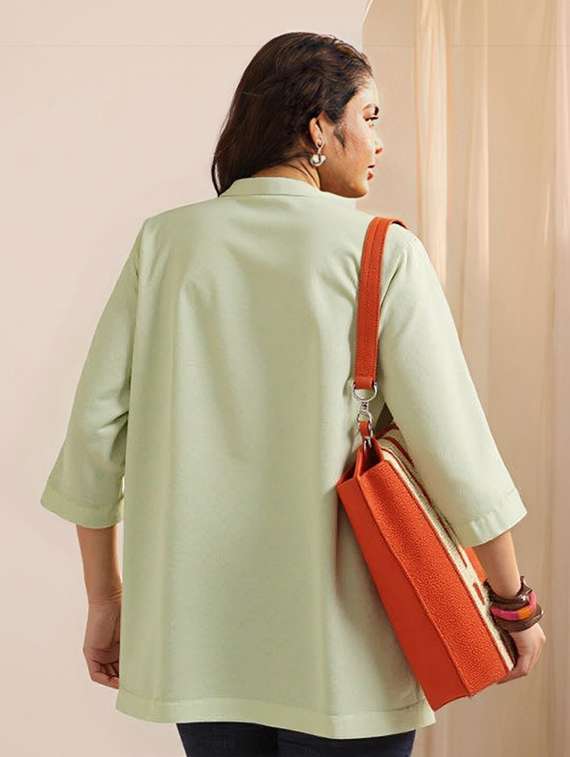 sea green rayon plus tunic - 22030567 - Standard Image - 3