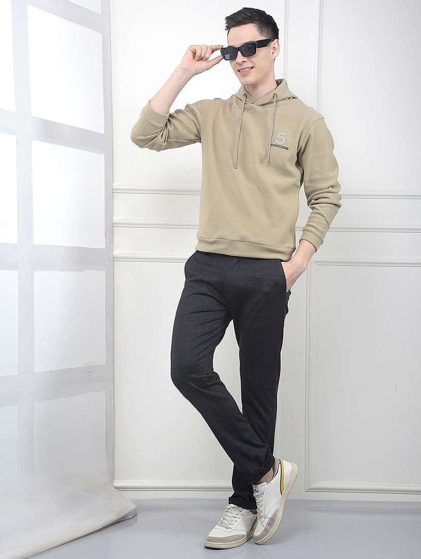 men printed long sleeve hooded sweatshirt - 22030597 -  Standard Image - 5