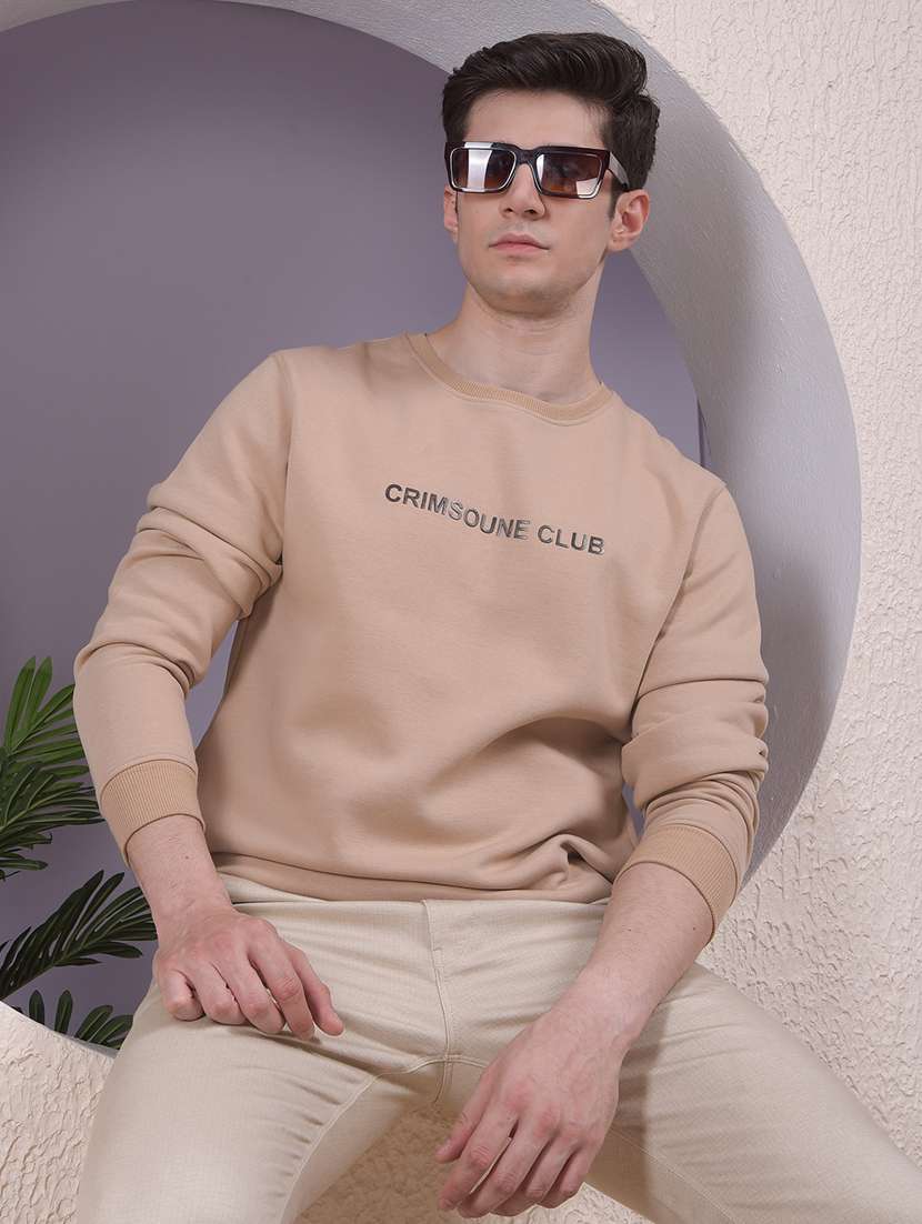 men printed long sleeve sweatshirt