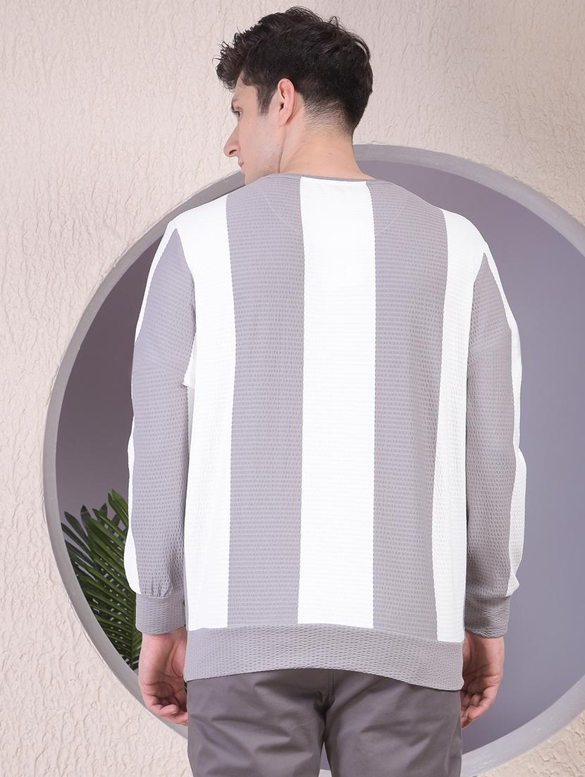 men striped long sleeve regular fit sweatshirt - 22030618 - Standard Image - 3