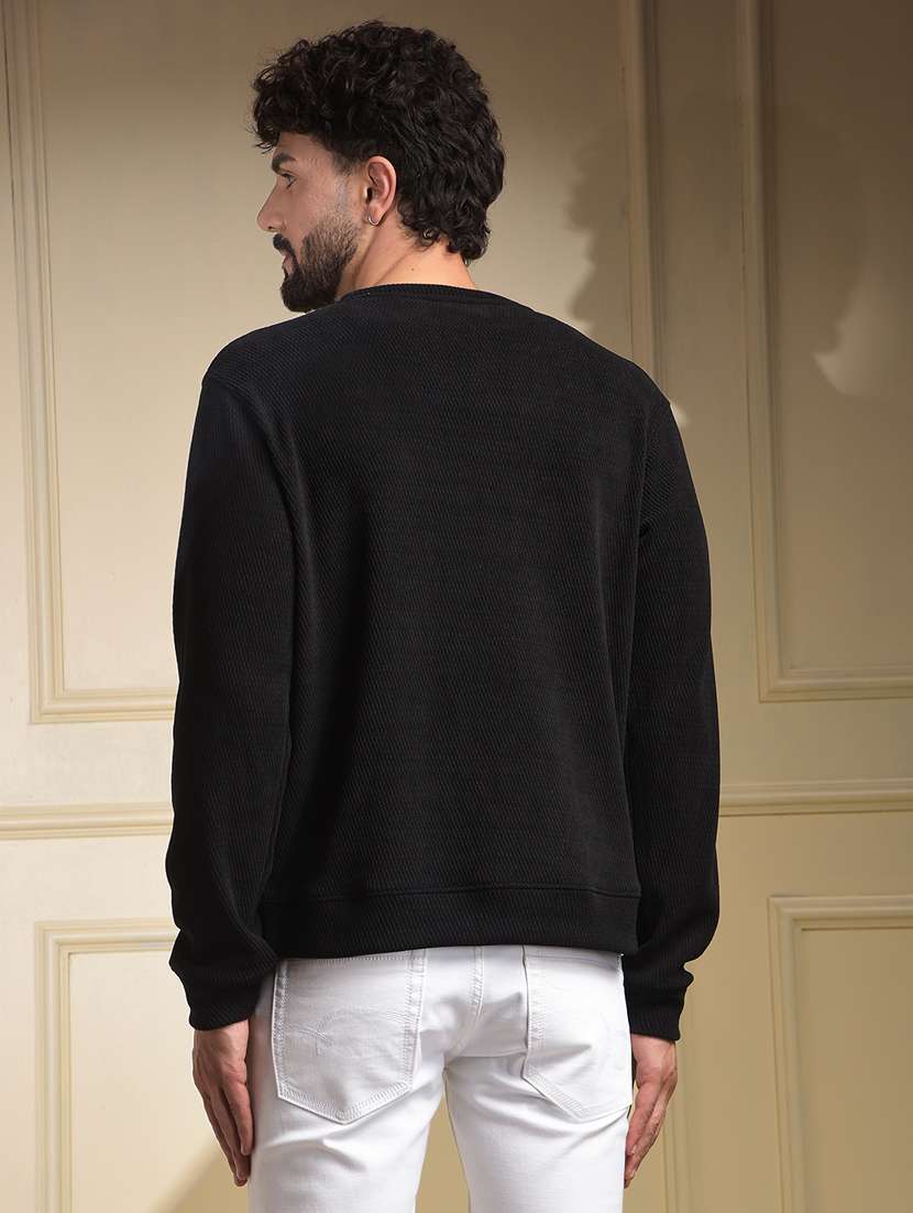 men solid long sleeve regular fit sweatshirt - 22030624 - Standard Image - 3