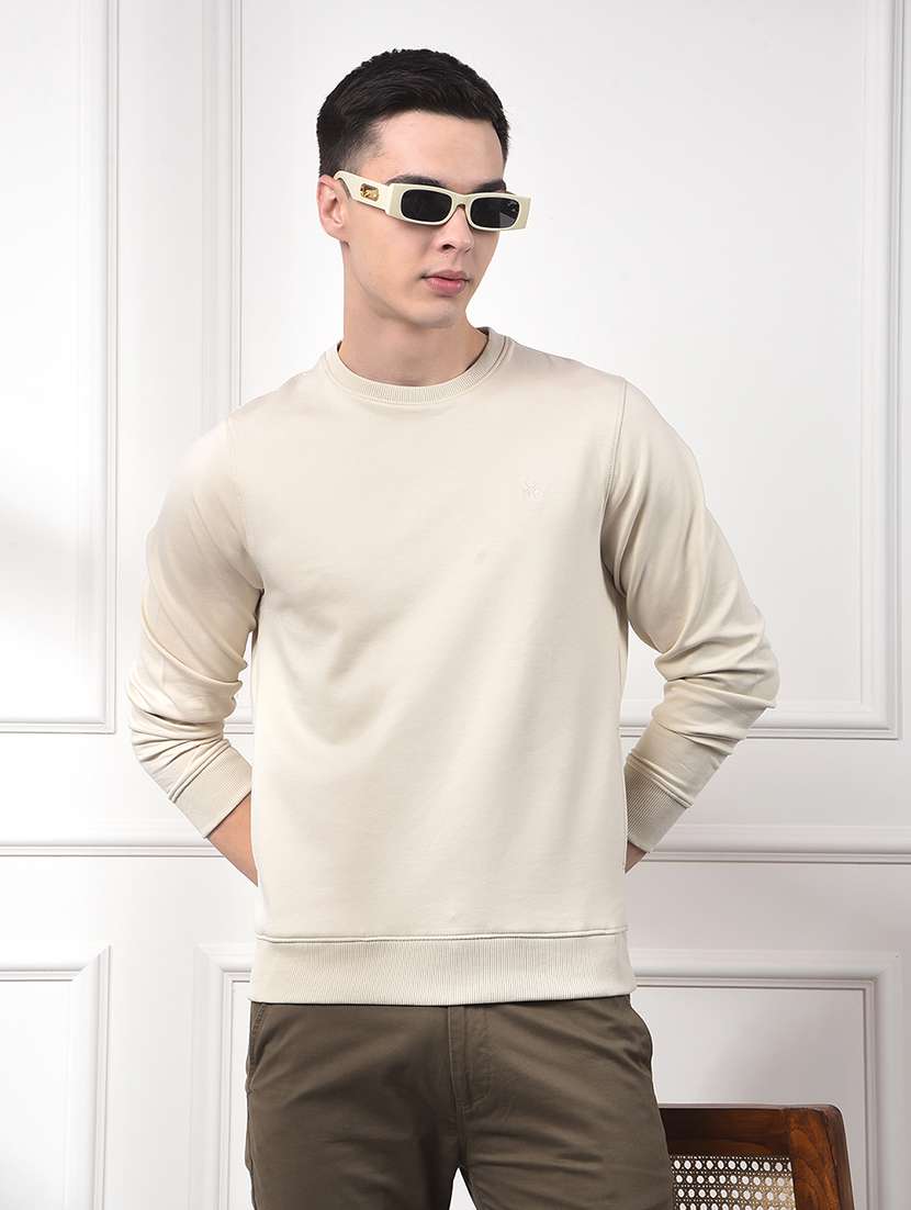men printed long sleeve regular fit sweatshirt