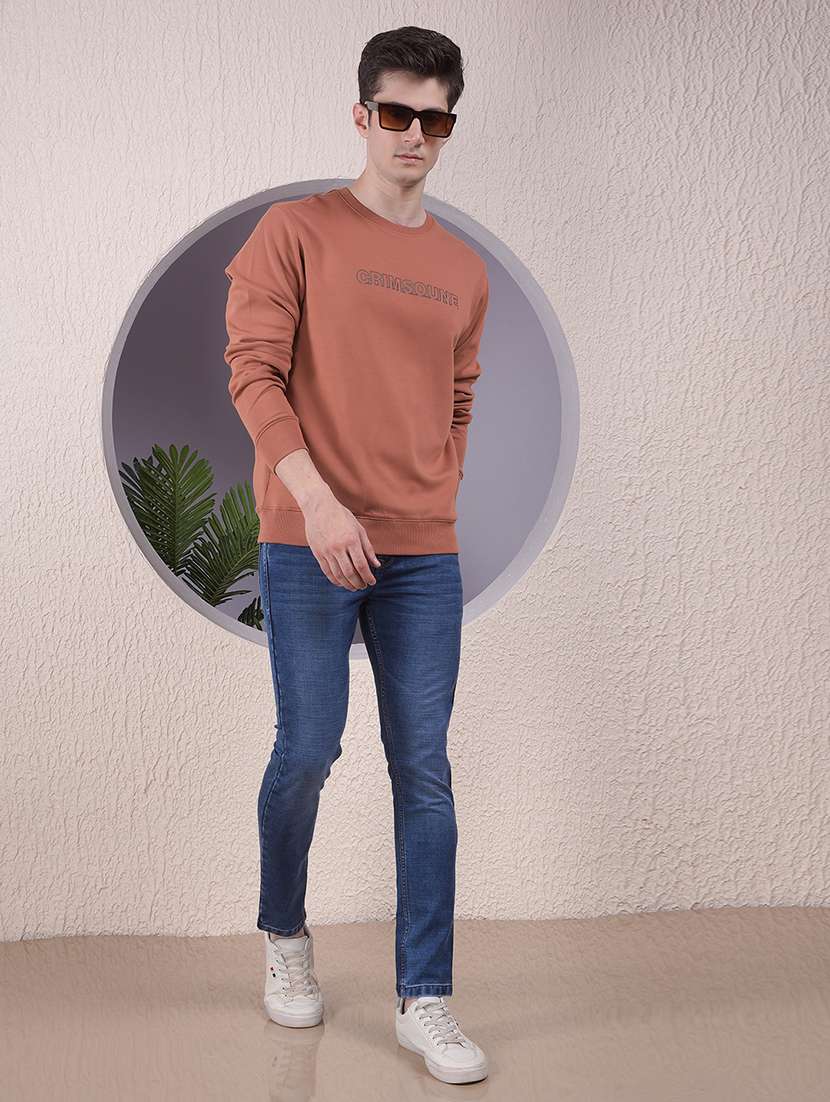 men printed long sleeve regular fit sweatshirt - 22030635 - Standard Image - 5