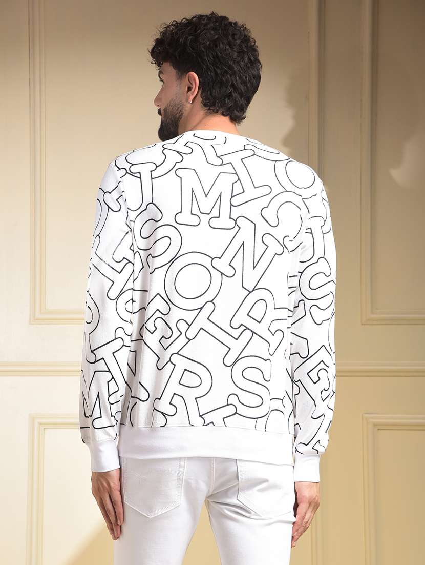 men printed long sleeve regular fit sweatshirt - 22030637 - Standard Image - 3