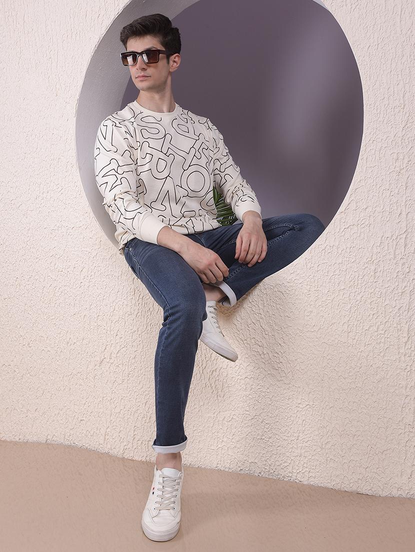men printed long sleeve regular fit sweatshirt - 22030638 - Standard Image - 5