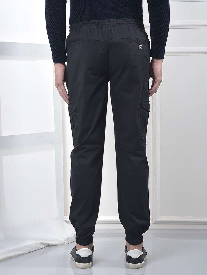 men solid mid rise regular fit cargo jogger - 22030646 -  Standard Image - 3