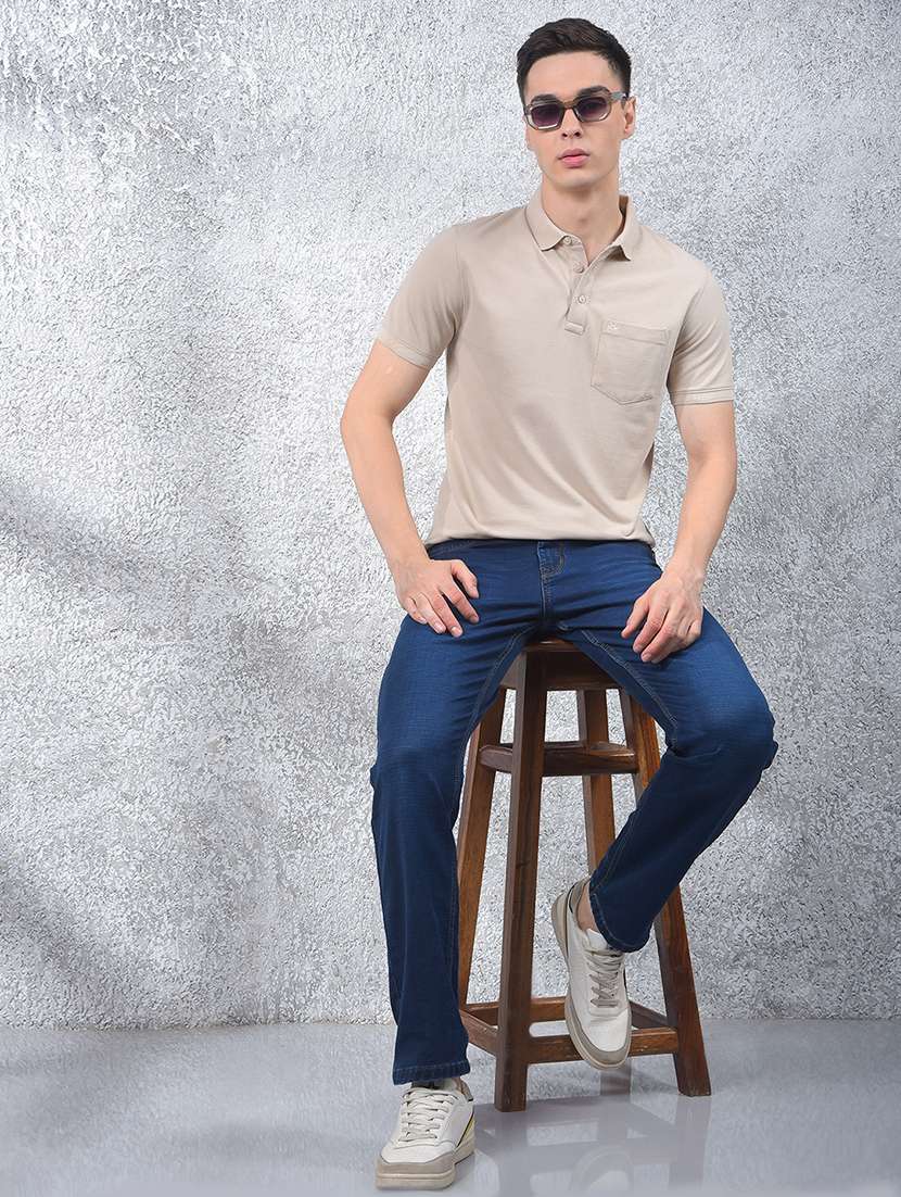 men solid short sleeve regular fit polo t-shirt - 22030720 -  Standard Image - 5