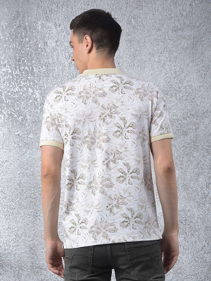 men printed short sleeve regular fit polo t-shirt - 22030722 -  Standard Image - 3