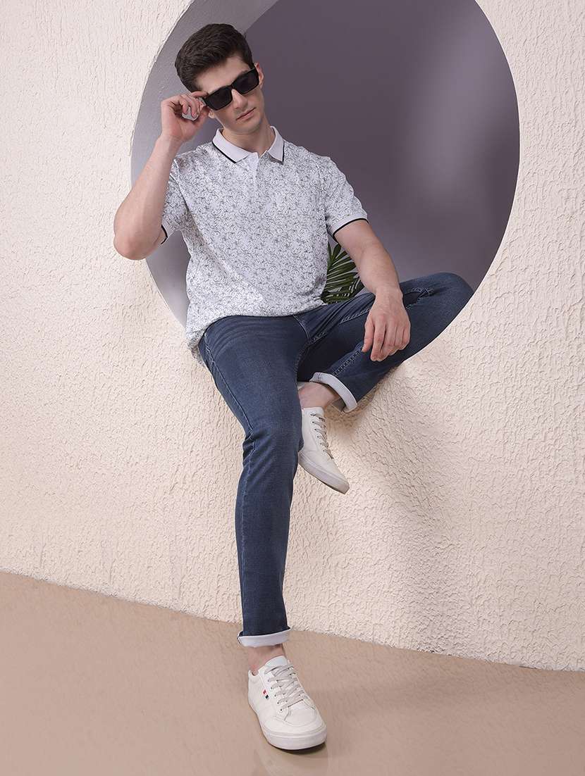 men printed short sleeve regular fit polo t-shirt - 22030730 -  Standard Image - 3