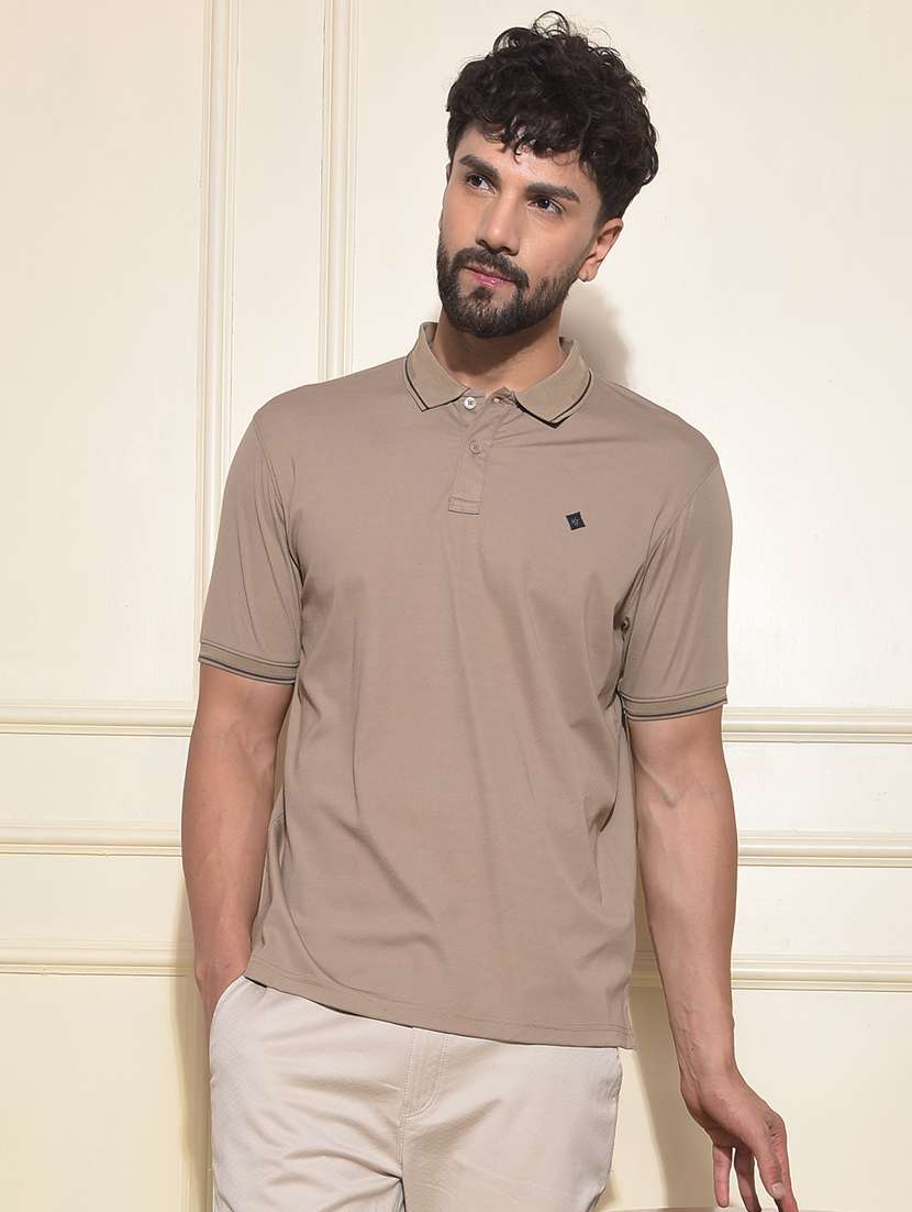 men solid short sleeve regular fit polo t-shirt - 22030738 -  Zoom Image - 0