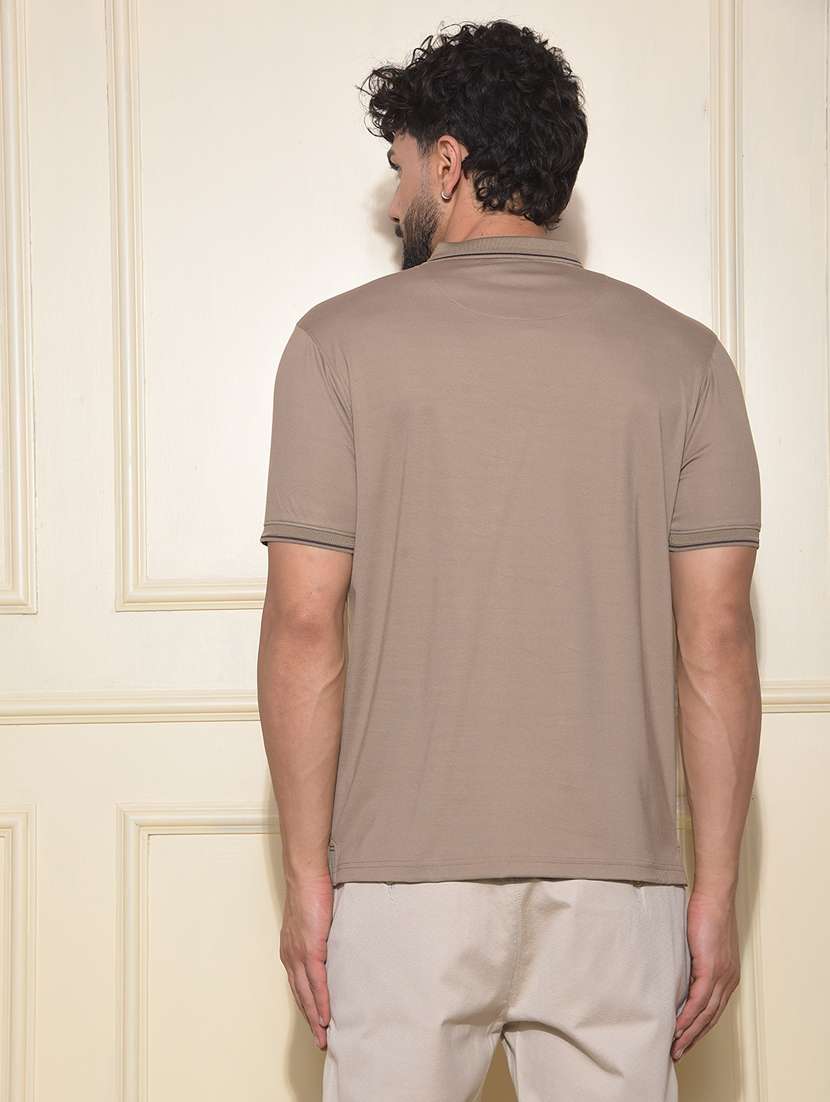 men solid short sleeve regular fit polo t-shirt - 22030738 - Standard Image - 3