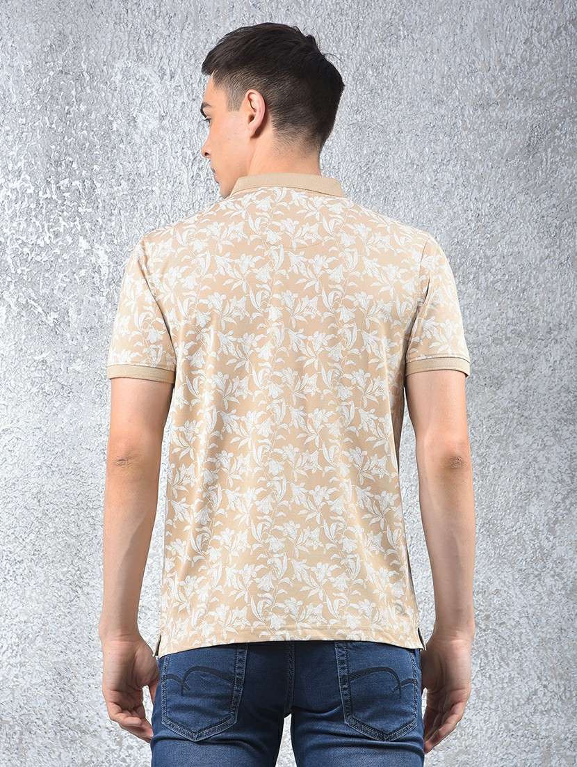 men printed short sleeve regular fit polo t-shirt - 22030756 -  Standard Image - 3