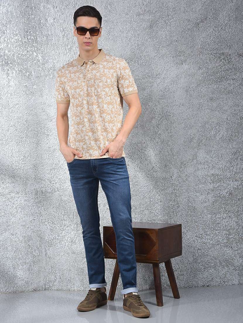 men printed short sleeve regular fit polo t-shirt - 22030756 -  Standard Image - 5