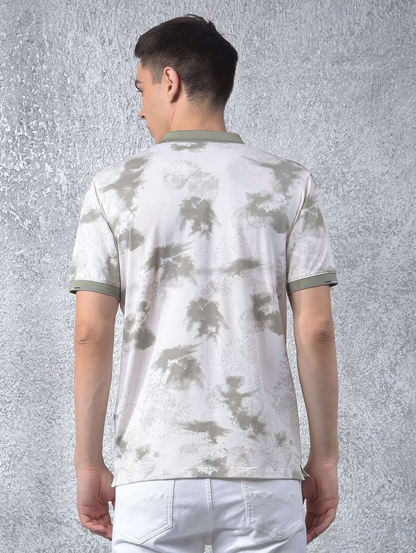 men printed short sleeve regular fit polo t-shirt - 22030762 -  Standard Image - 3