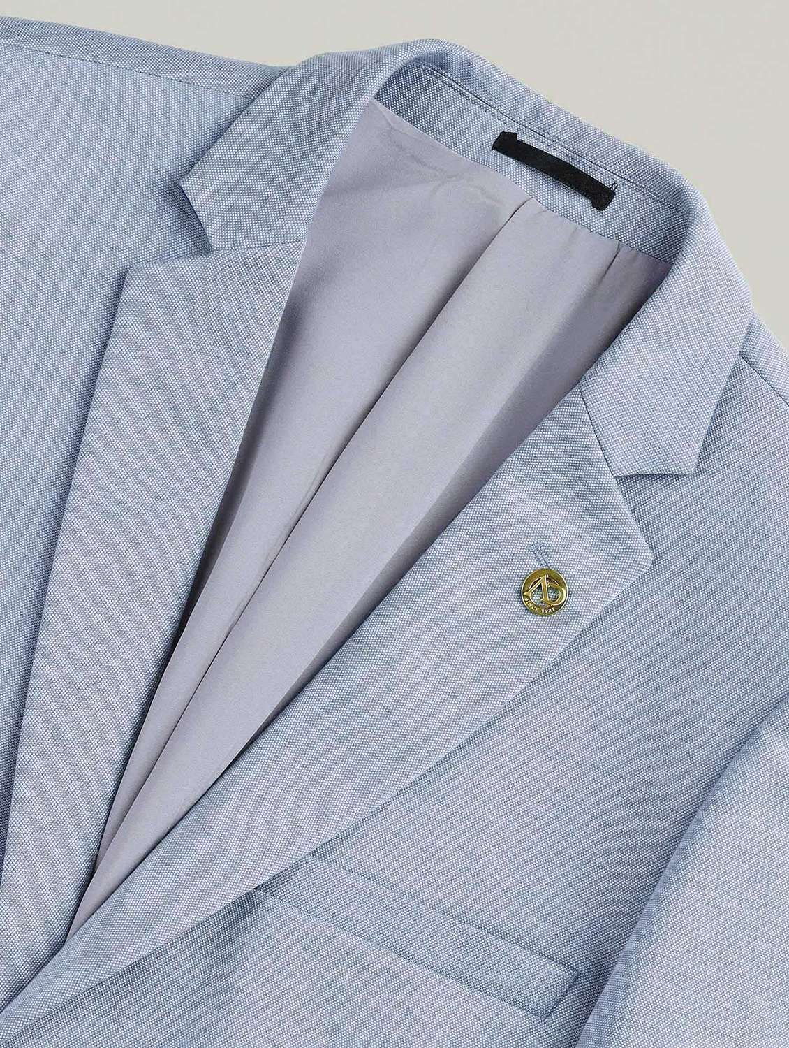 men solid long sleeve single breasted casual blazer - 22030851 - Standard Image - 5