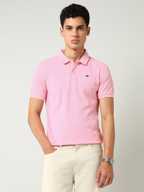 men printed short sleeve slim fit polo t-shirt - 22030907 - Standard Image - 0