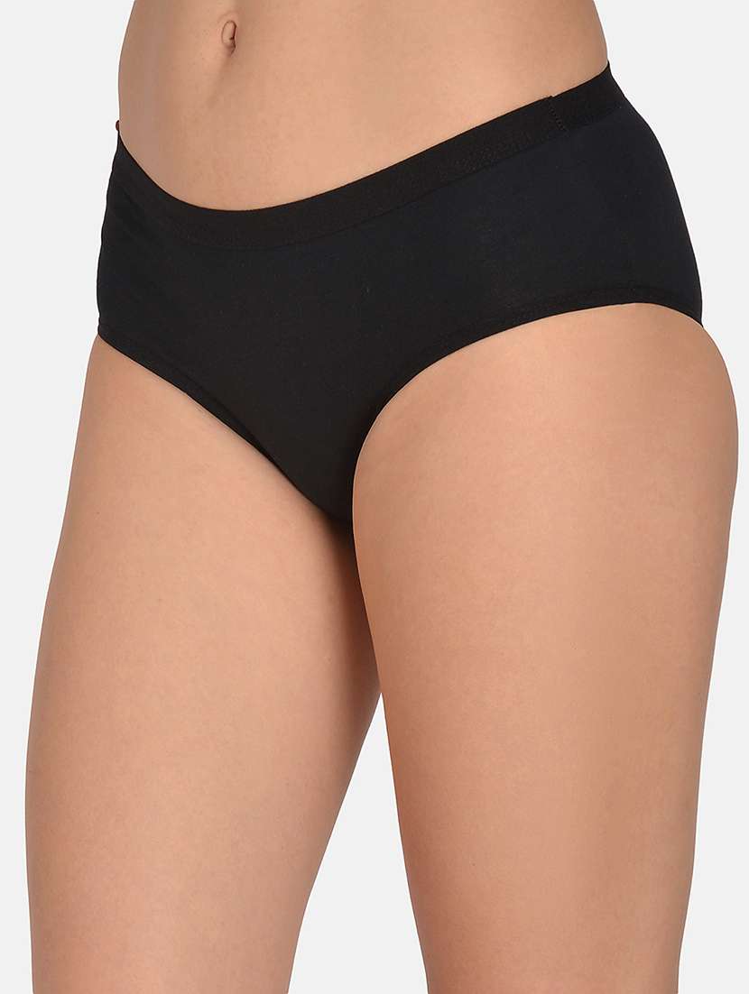 women pack of 3 solid mid rise hipsters - 22030938 - Standard Image - 3