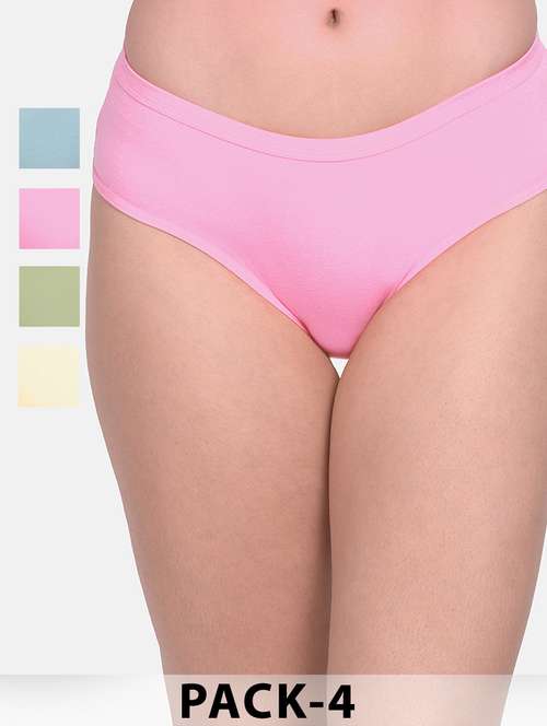women pack of 3 solid mid rise hipsters - 22030942 - Standard Image - 0