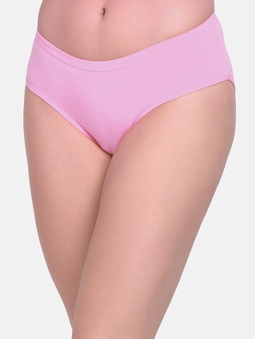women pink solid mid rise hipster panty - 22030945 - Standard Image - 0