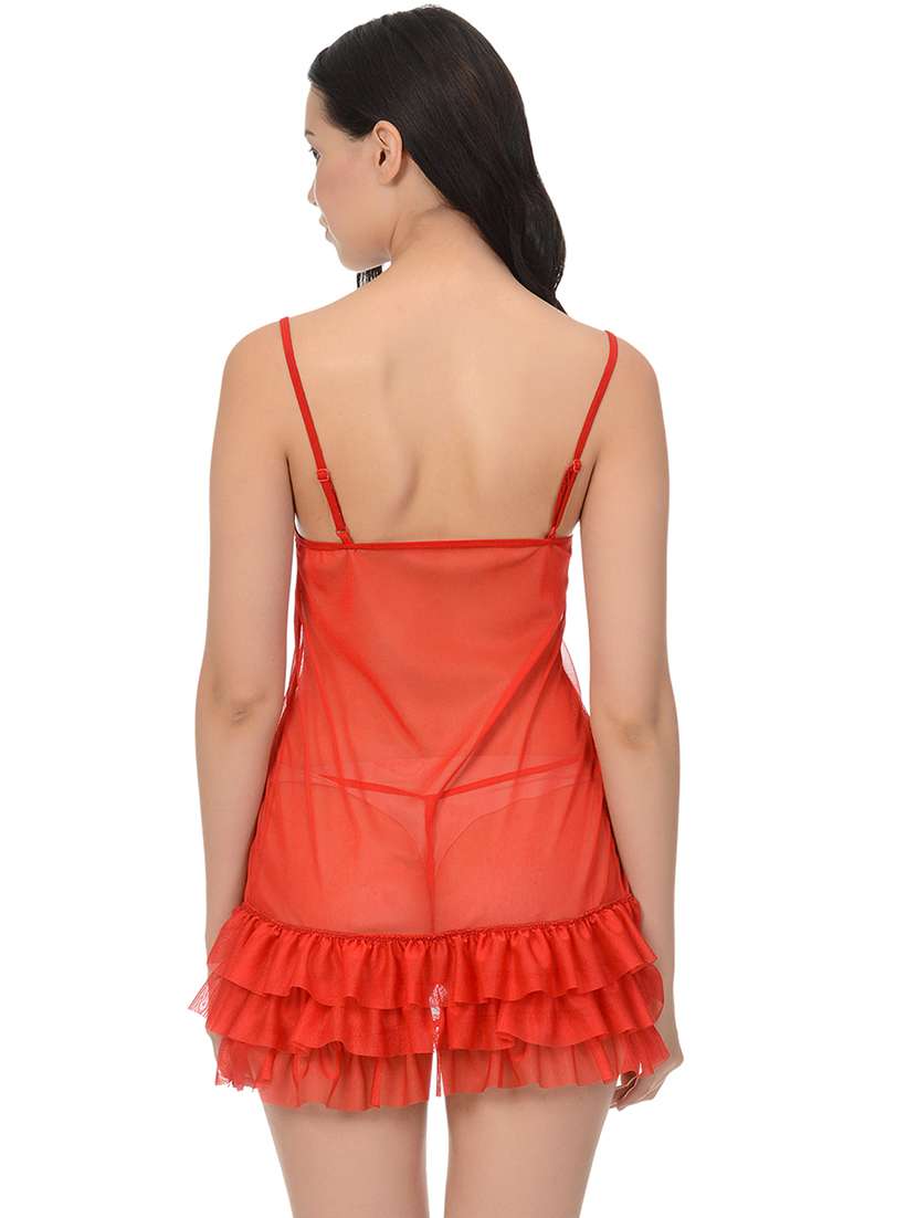 women pack of 2 solid shoulder strap babydoll - 22030947 - Standard Image - 5
