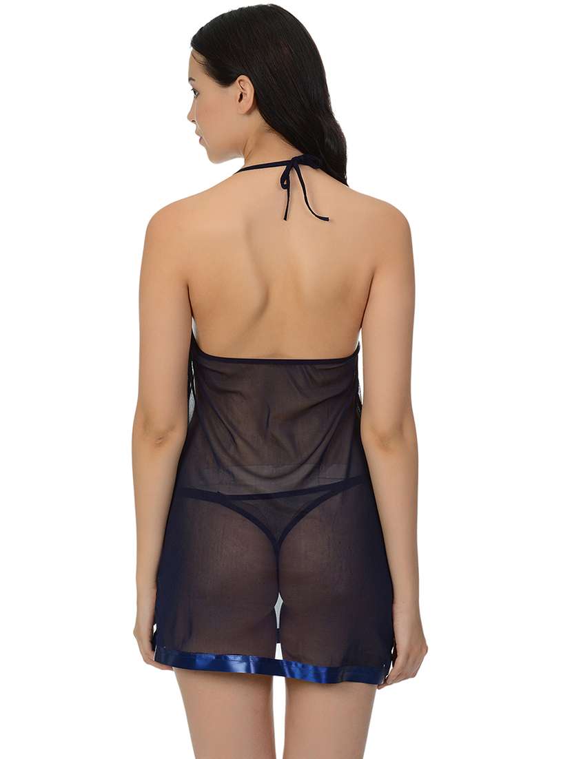 women pack of 2 solid shoulder strap lace babydoll - 22030948 - Standard Image - 3