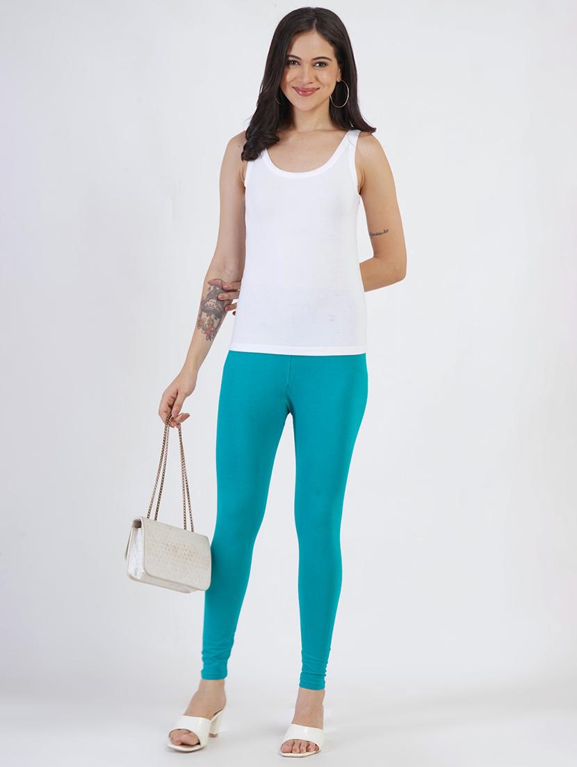 women solid mid rise ankle length legging - 22030986 - Standard Image - 3
