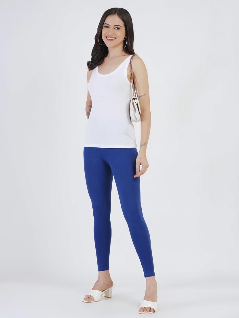 women solid mid rise ankle length legging - 22030989 - Standard Image - 3