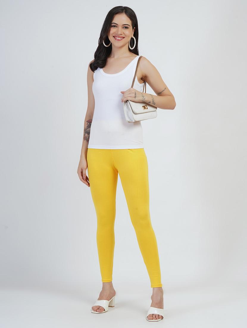 women solid mid rise ankle length legging - 22030991 - Standard Image - 3