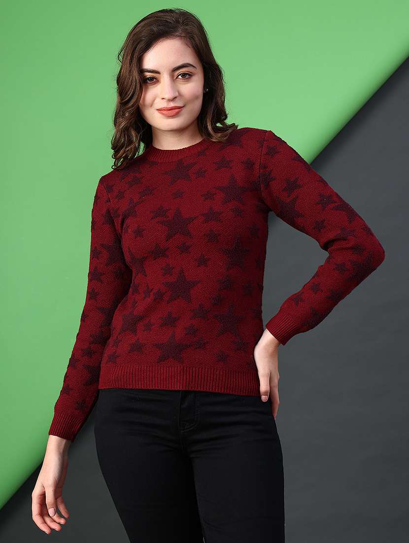 women self designed long sleeve pullover