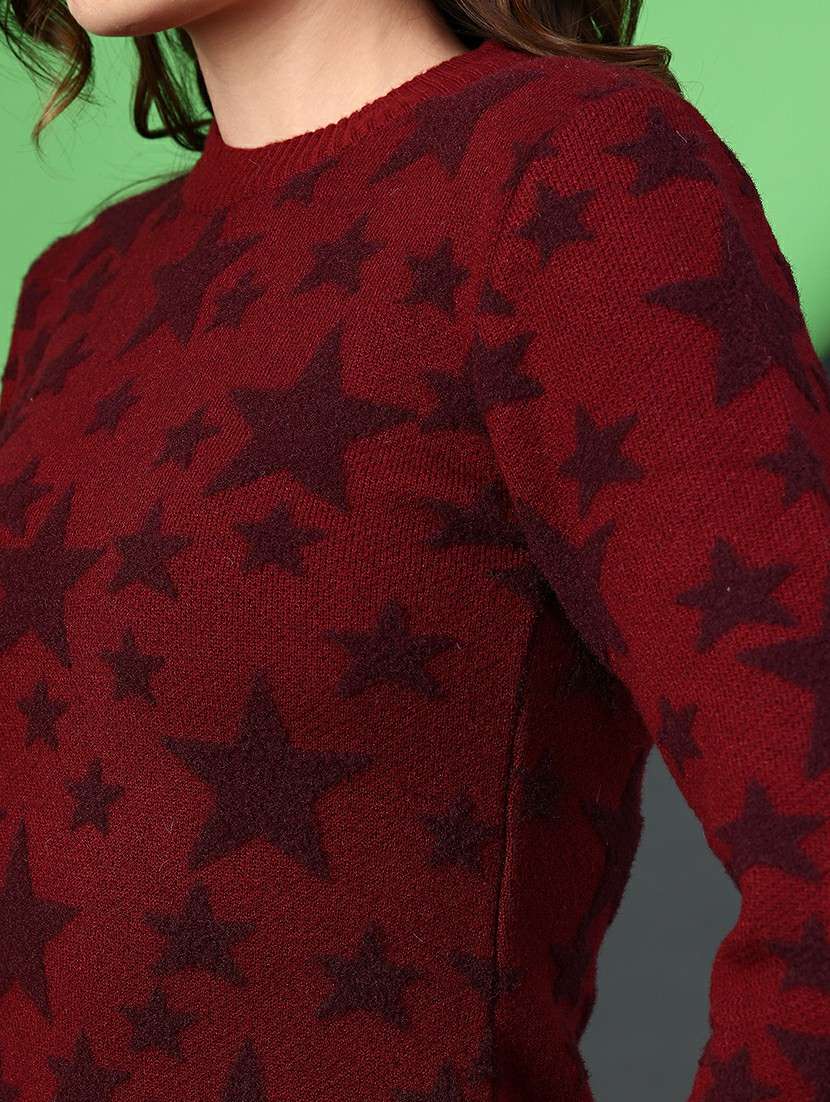 women self designed long sleeve pullover - 22031065 -  Standard Image - 5