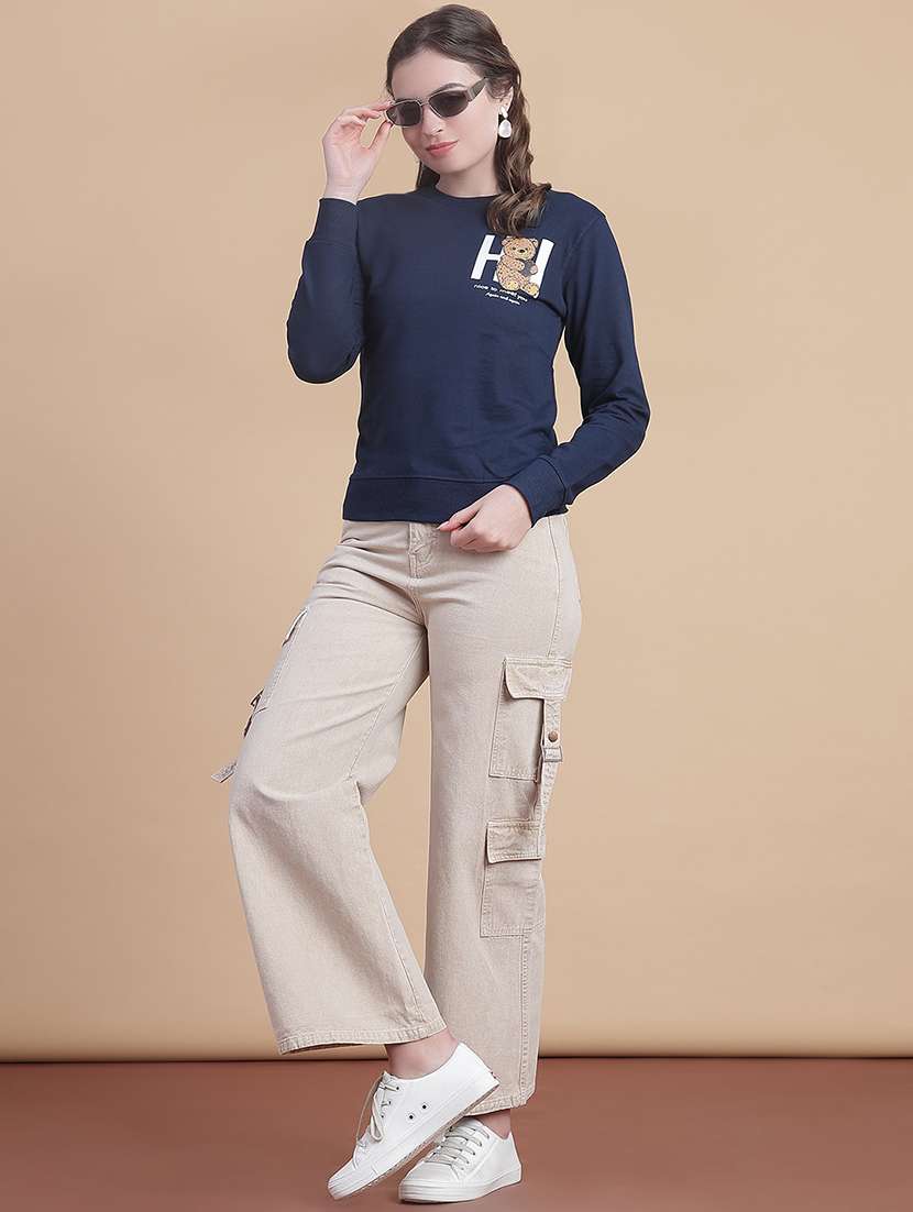 Women Front & Back Print Long Sleeve Sweatshirt - 22031121 -  Standard Image - 5