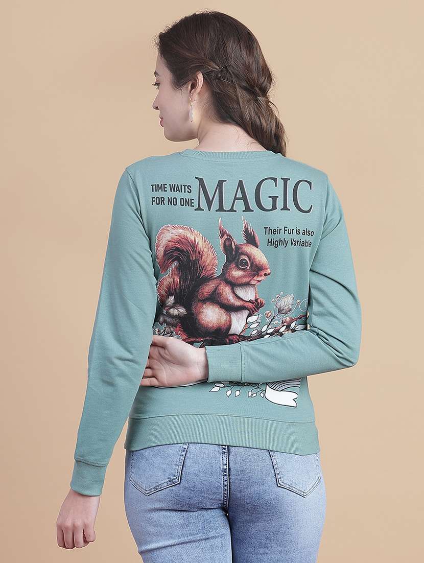 women front & back print long sleeve sweatshirt - 22031122 -  Standard Image - 3