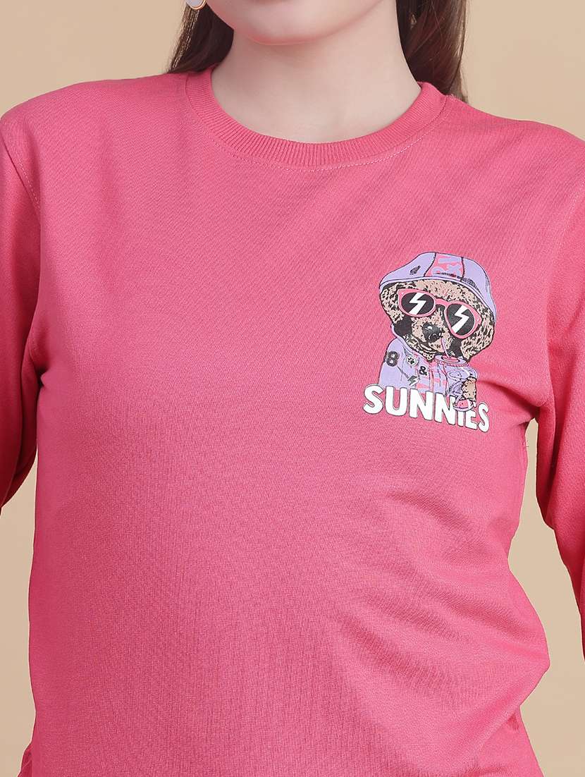 women front & back print long sleeve sweatshirt - 22031132 -  Standard Image - 5