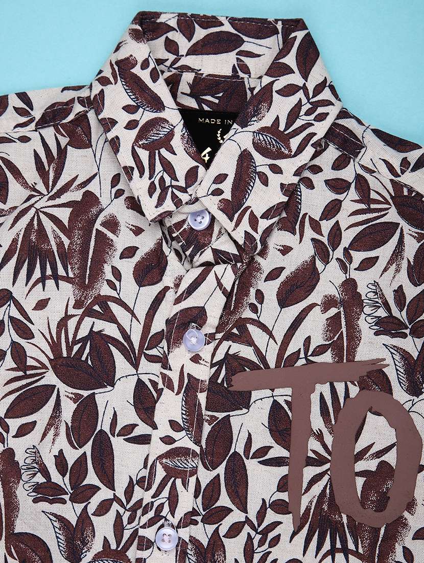 boys printed long sleeve casual shirt - 22031223 -  Standard Image - 3