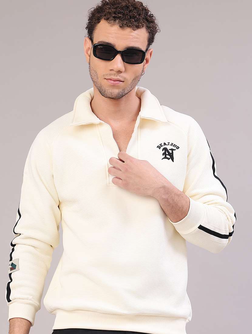 men solid long sleeve sweatshirt