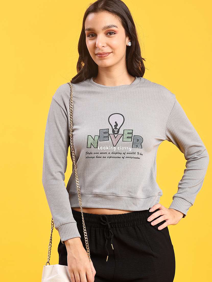 women printed long sleeve t-shirt