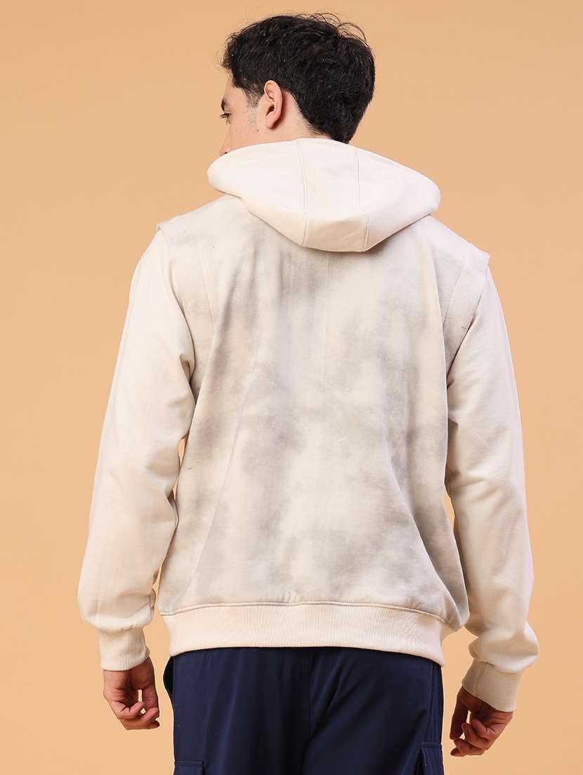 men printed sleeveless hooded sweatshirt - 22031376 -  Standard Image - 3