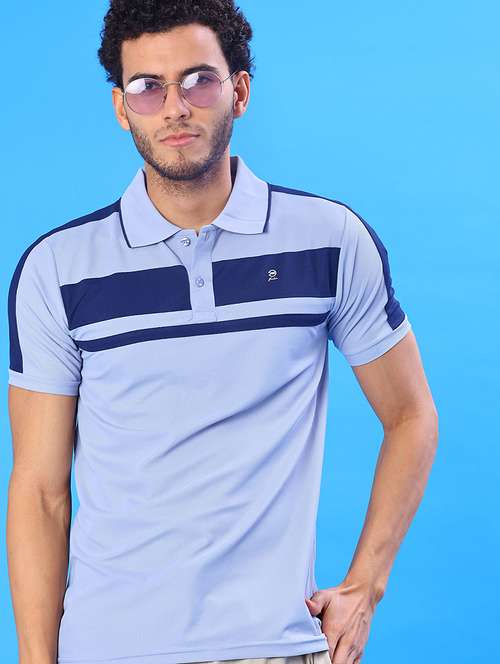 men color block short sleeve regular fit polo t-shirt - 22031429 -  Standard Image - 0