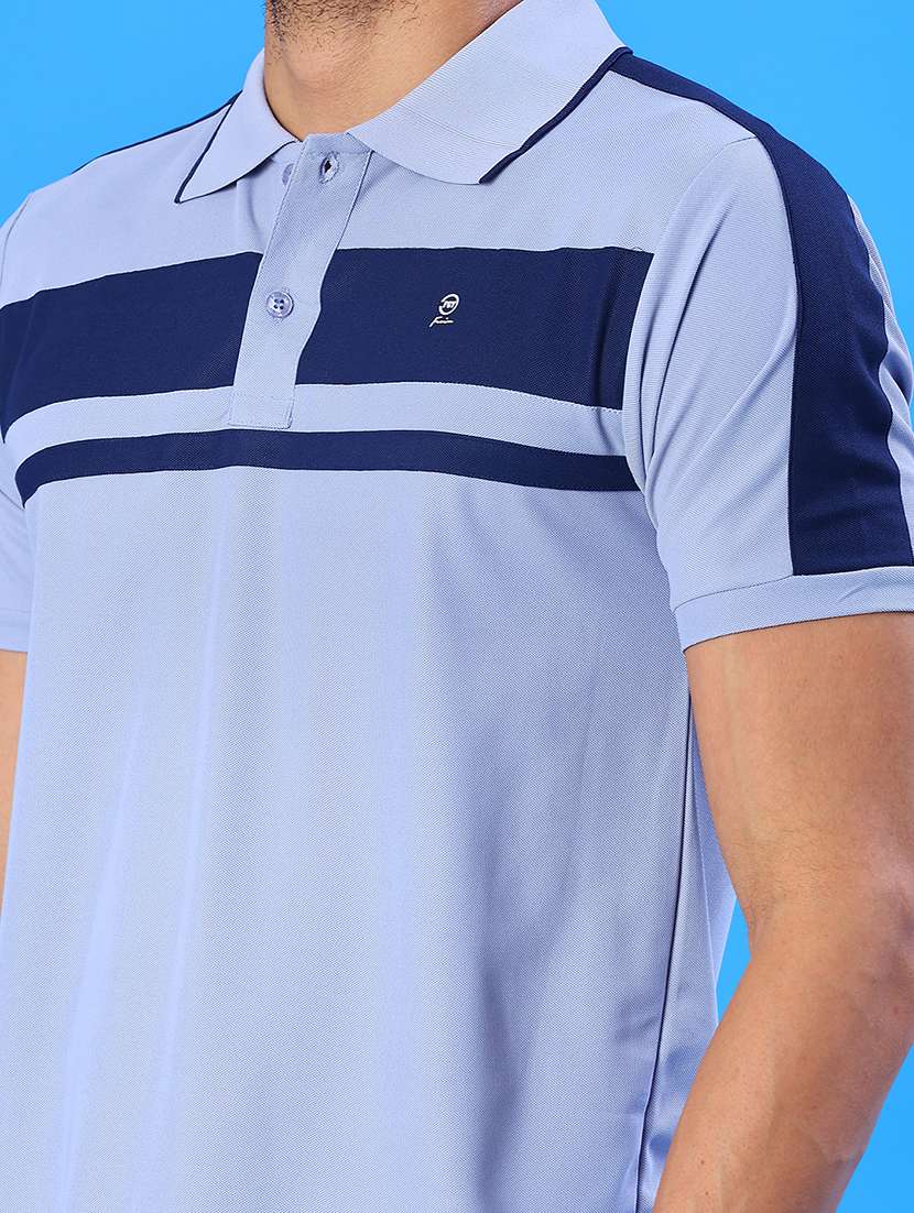 men color block short sleeve regular fit polo t-shirt - 22031429 -  Standard Image - 3
