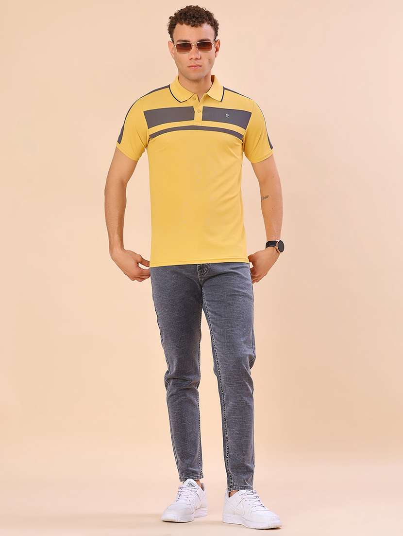 men color block short sleeve regular fit polo t-shirt - 22031435 -  Standard Image - 3