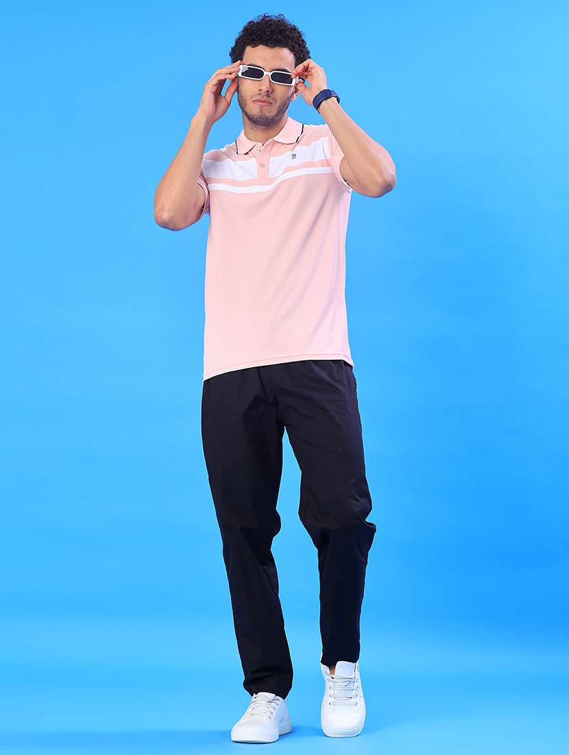 men color block short sleeve regular fit polo t-shirt - 22031438 -  Standard Image - 3