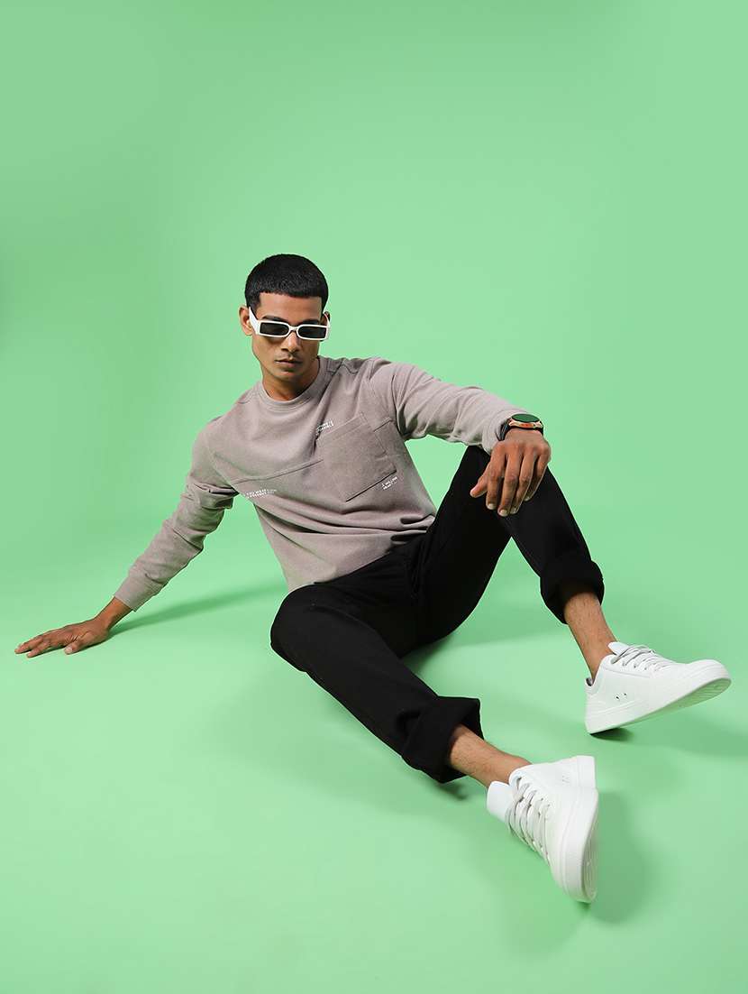 men typographic long sleeve regular fit t-shirt - 22031457 -  Standard Image - 3