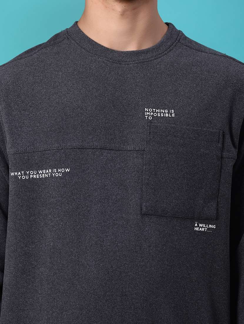 men typographic long sleeve regular fit t-shirt - 22031458 -  Standard Image - 3