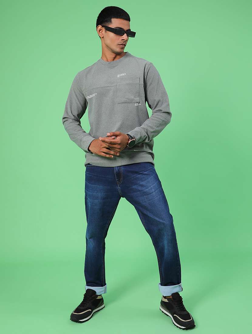 men typographic long sleeve regular fit t-shirt - 22031460 -  Standard Image - 3