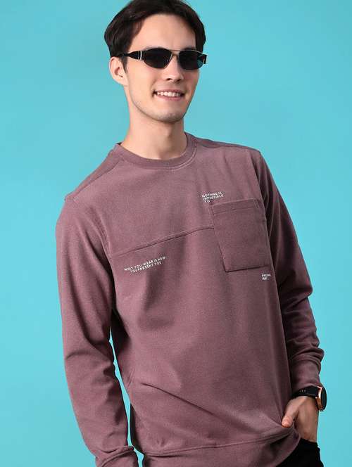 men typographic long sleeve regular fit t-shirt - 22031461 -  Standard Image - 0