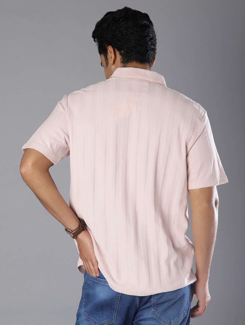 men self design short sleeve regular fit casual shirt - 22031513 -  Standard Image - 3