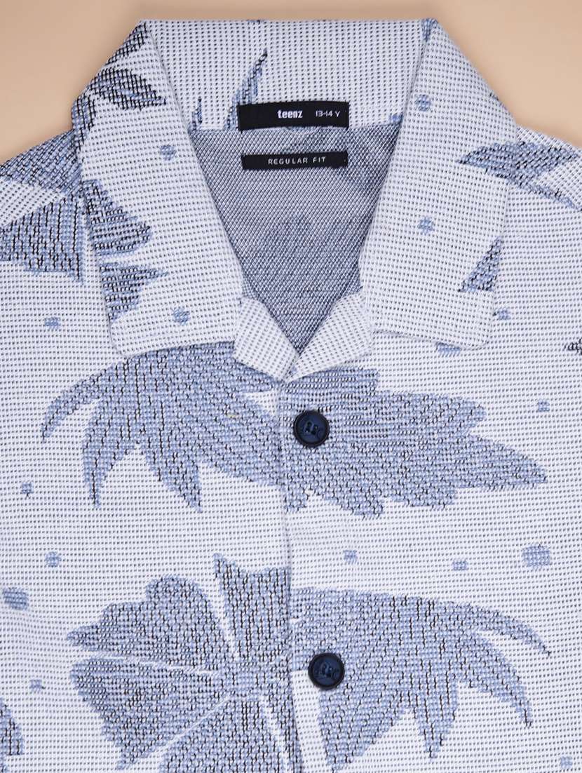 boys printed cuban collared short sleeve shirt - 22031627 -  Standard Image - 3