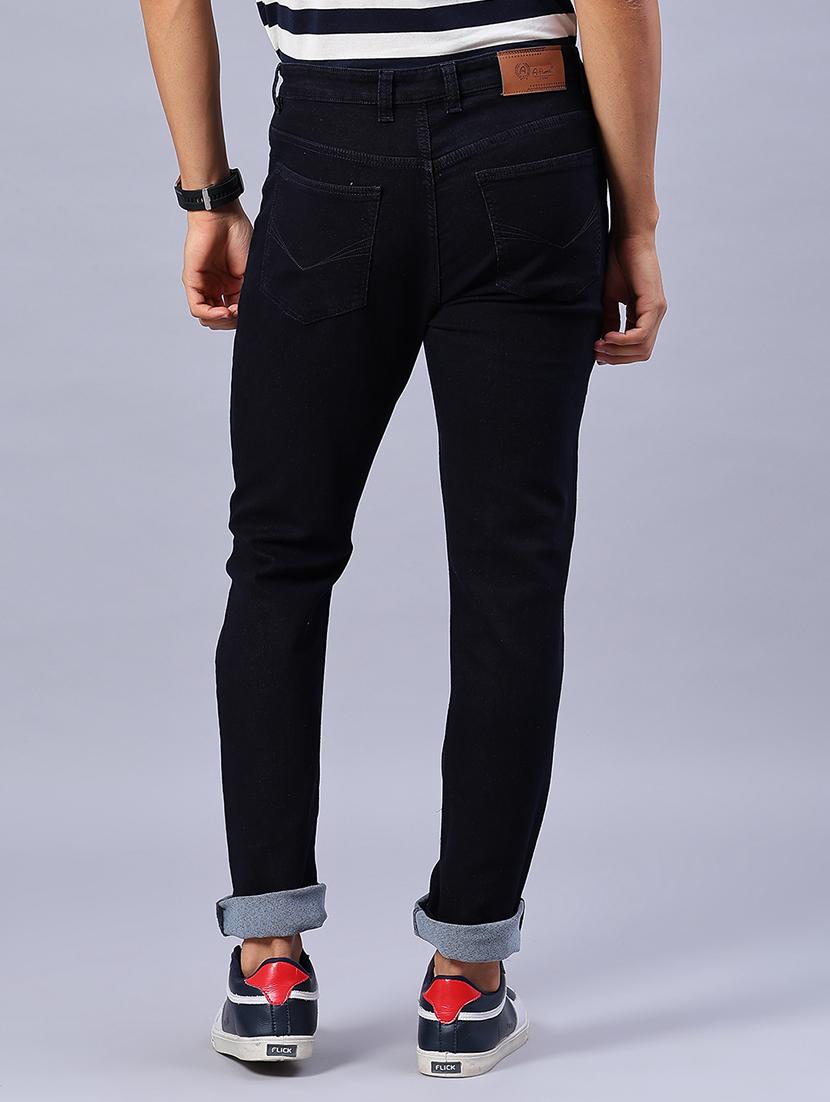 men plain mid rise full length jeans - 22031661 - Standard Image - 3