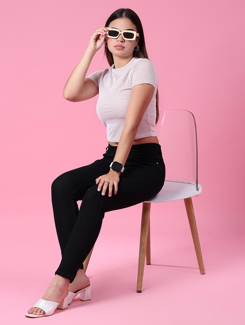 women solid mid rise slim fit jean - 22031681 - Standard Image - 3