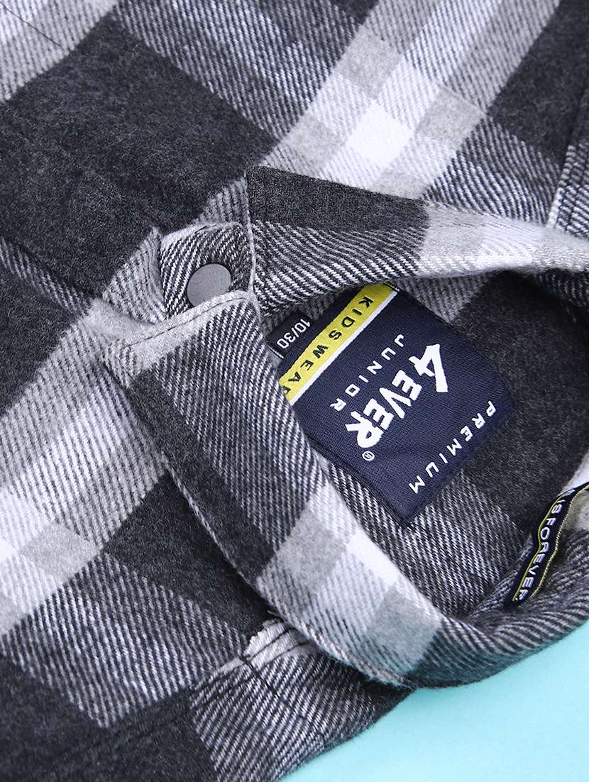 boys checkered long sleeve casual shirt - 22031852 -  Standard Image - 3